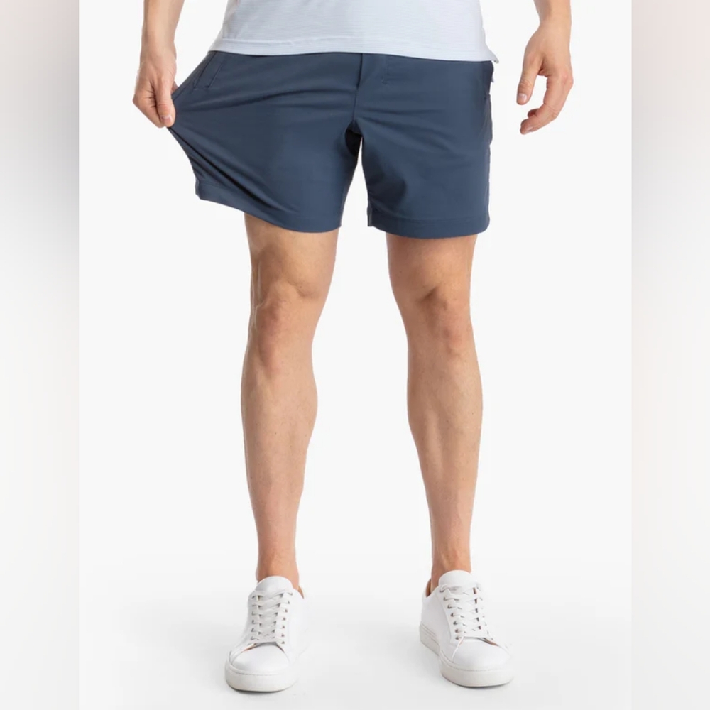 Birddogs Khaki Shorts Built In Liner Regular 7" Size XL Navy Blue